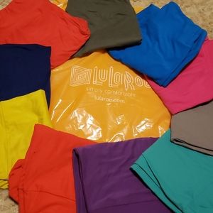 Lot of OS Lularoe Leggings SOLIDS